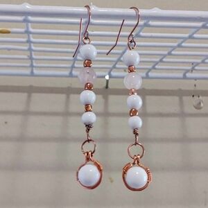 Moonlit Rose... By Our Forever Bond. Handmade Healing Earrings with Rose…​